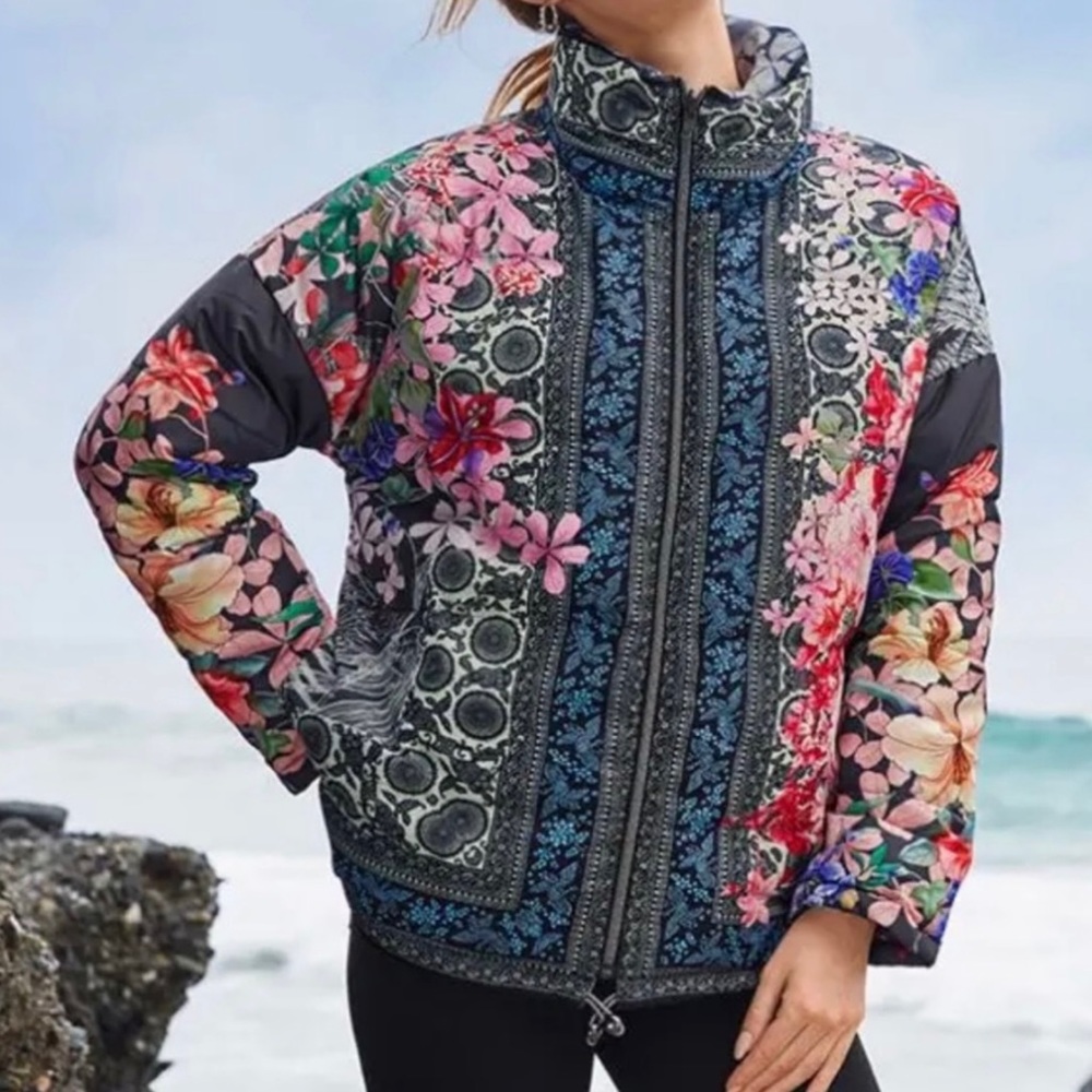 Johnny Was down reversible parka puffer
